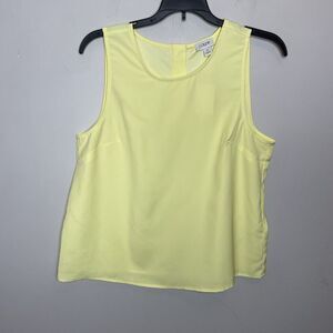 J.CREW Top Women Small Sleeveless Button-Back Shell NEW Yellow BY429